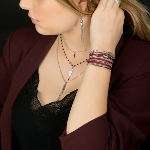 Collier Plume Rosaire