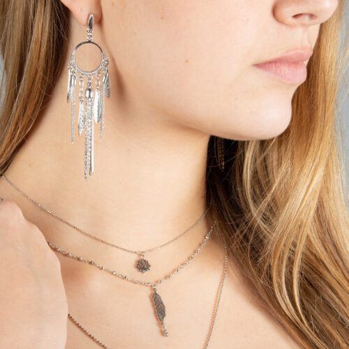 Boucles d'oreilles Atria Argent