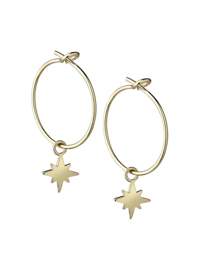 boucles d'oreilles petite créole etoile polaire